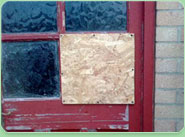 boarded up Bedworth